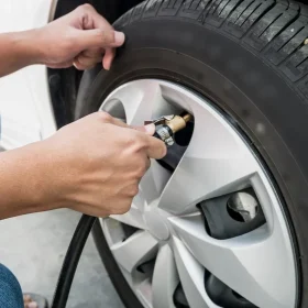 Four-Wheel Tire Pressure And Valve Stem Check